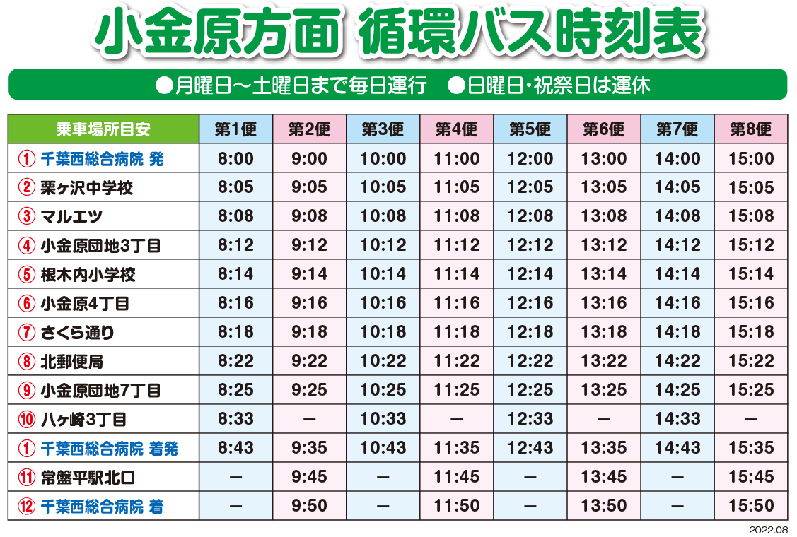 八 バス 時刻 表 ストア